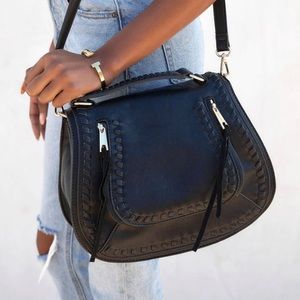 Vici, black vegan leather crossbody